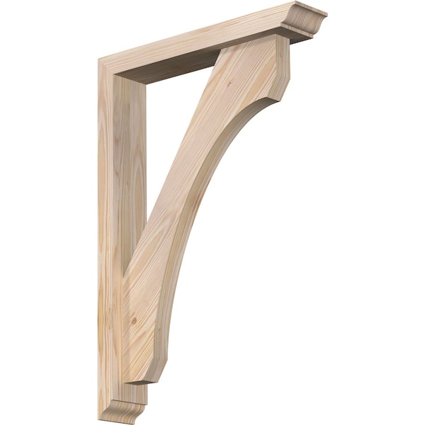 Ekena Millwork Legacy Traditional Smooth Bracket w/ Offset Brace, Douglas Fir, 3 1/2"W x 18"D x 26"H BKT0402X18X26LEC01SDF - main